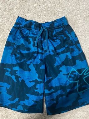 Under Armour Blue Camo Kids Athletic Shorts